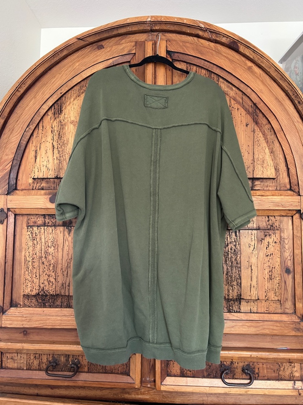 Free People Mari Muscle Pullover Sweater Tunic Top Shirt Green - Picture 6 of 8